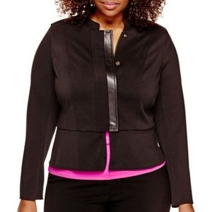 Worthington Long-Sleeve Peplum Jacket Plus Size